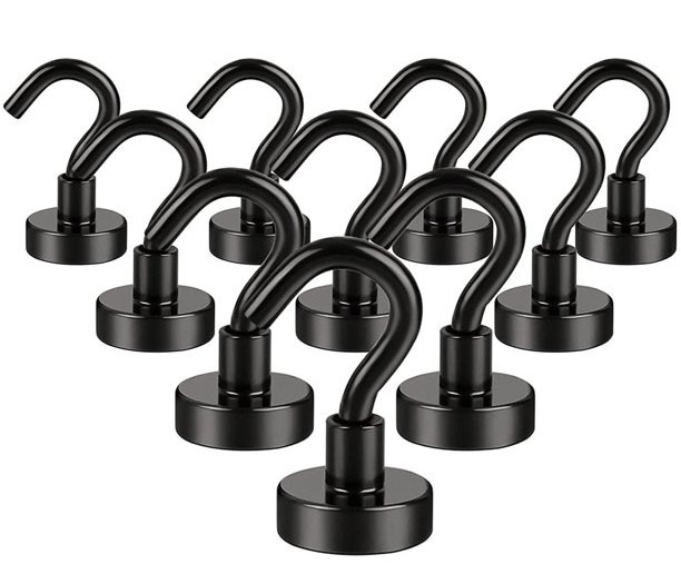 Gancio Magnetico In Neodimio 36 Mm — Forza 41 Kg, Magnete Con Gancio
