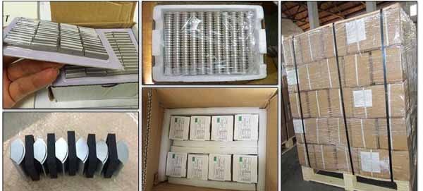 Embalagem e envio de ímã revestido de borracha