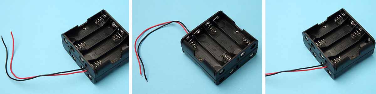 AA battery holder (with wire)