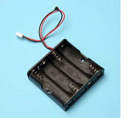 Double A battery box with lead wire & joint