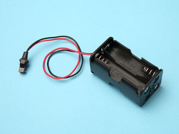 AA battery holder (with wire + connector)