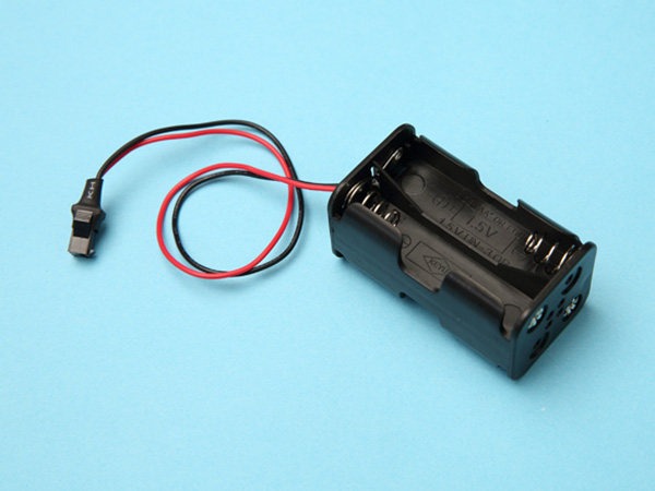 AA battery holder (with wire + connector)