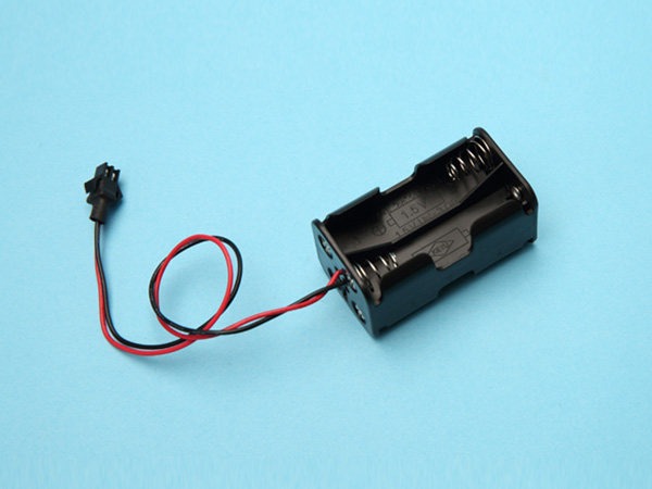 AA battery holder (with wire + connector)