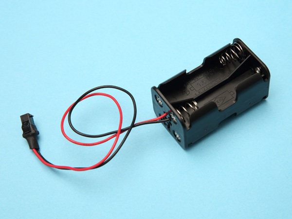 AA battery holder (with wire + connector)