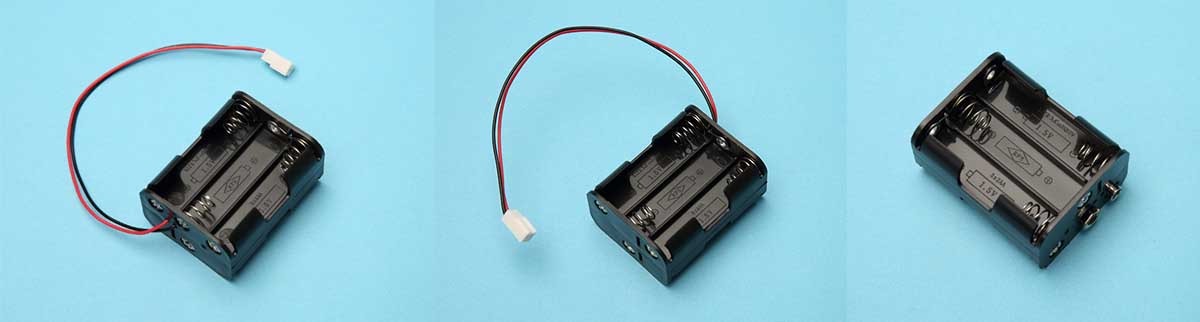 6 AA battery holder with connector