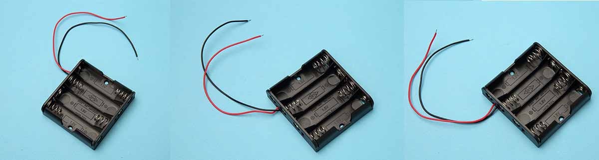 4xAA battery holder (with wire)