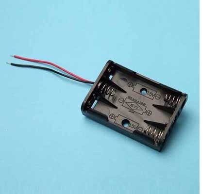 3 AAA battery holder with wire