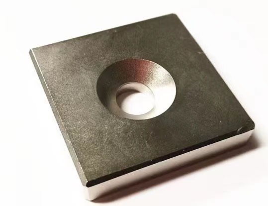 custom countersunk hole magnet