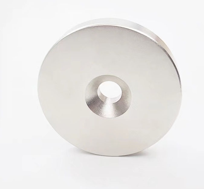 custom countersunk hole magnet