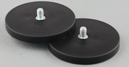 Rubber Coated Round Pot Magnet