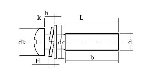 Specifications of Pan head Philip SEM Screw