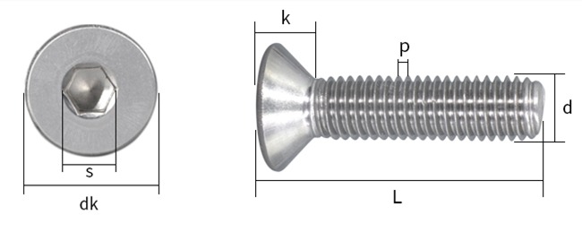 Specifications of Hex Socket Countersunk Screw