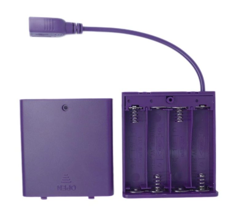 Customized Purple Battery Holder BB4AA