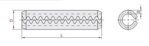 specifications of slotted toothed spring pin