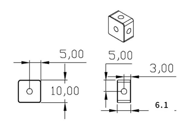 specifications of aluminum alloy square nut
