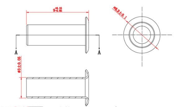 specifications of brass hollow rivet