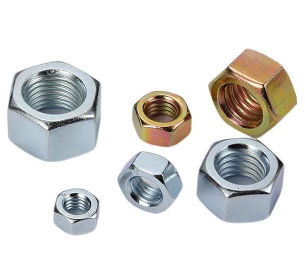 Different materials of hex nuts