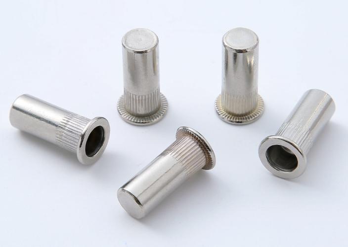 Flat Head Rivet Nuts with Knurl Close End