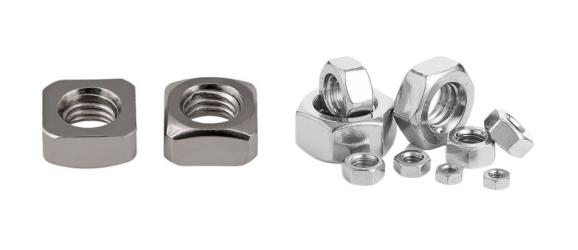 square nut vs hex nut