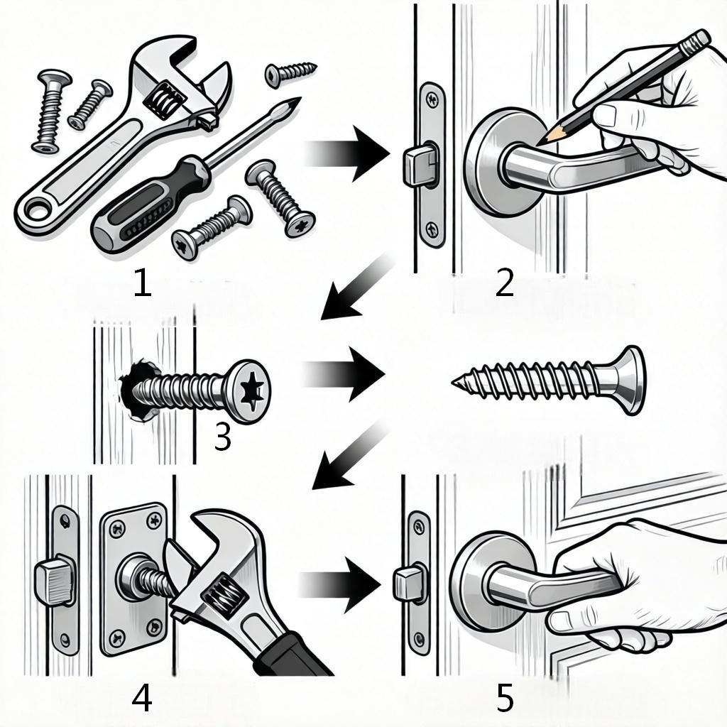 Installation of Set Screws for Door Handles