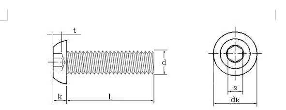 Specifications of Hex Socket Button Head Screw