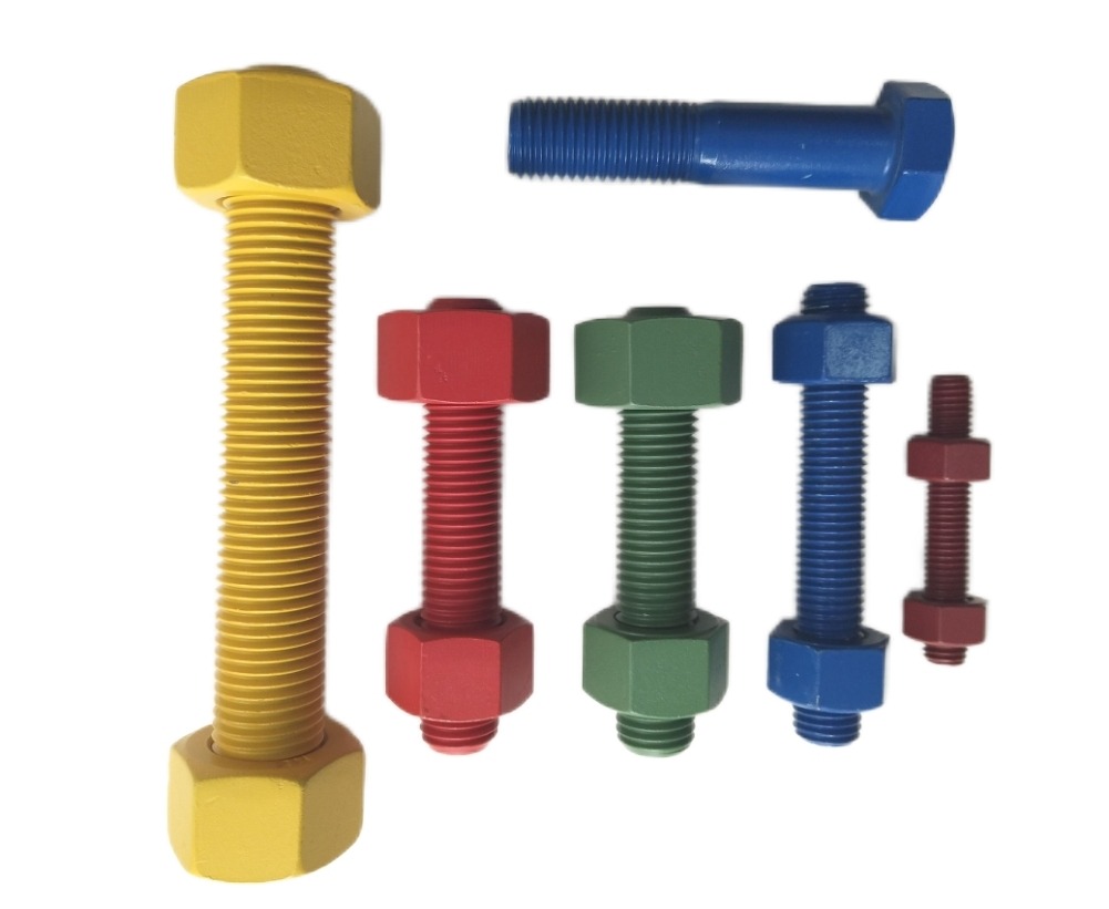 Colorful High tensile PTFE coated Stud Bolts
