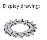 Drawings of Serrated Lock Washers With External Teeth