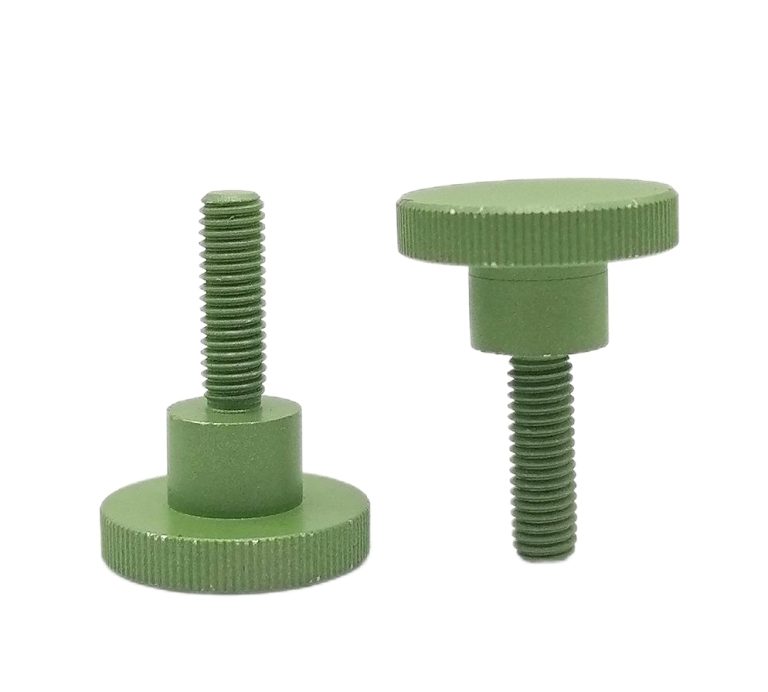 Custom Green Zinc Knurled Step Screw