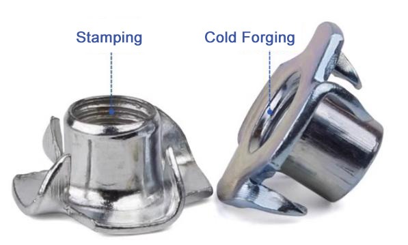 Tee Nuts with Pronge using stamping or cold forging