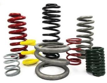 Different materials of coil compression springs