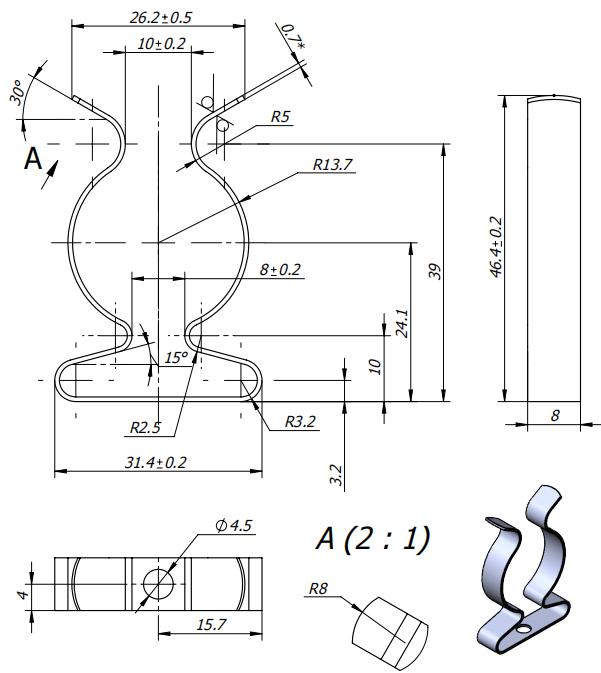 specifications of metal brackets