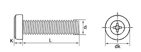 Cross Flat Chamfered Head Screw design