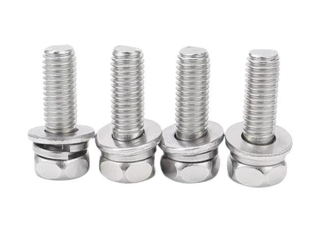 Cross Hex head SEMS bolts with washers