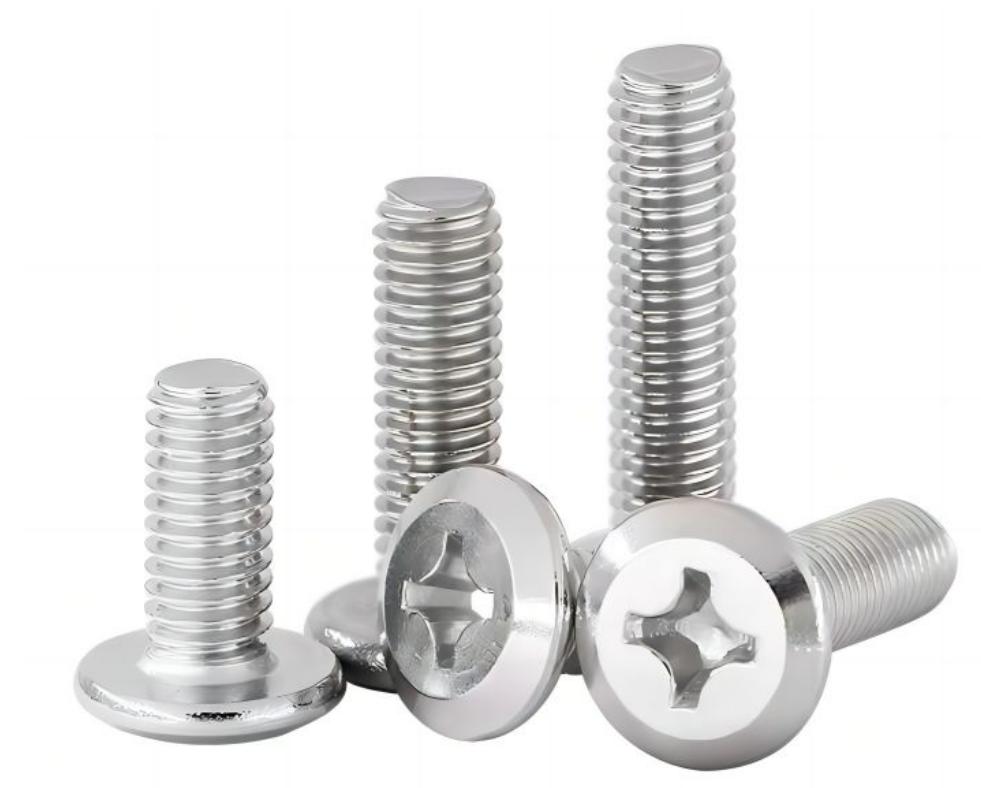 Custom cross recessed flat head screw