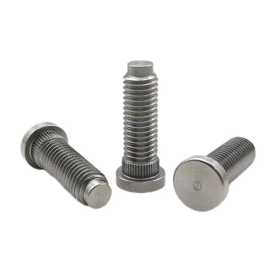 Flat head knurled screw