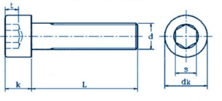 specifications of cap socket head machine screw