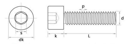 Specifications of Brass Socket Cap head Screw