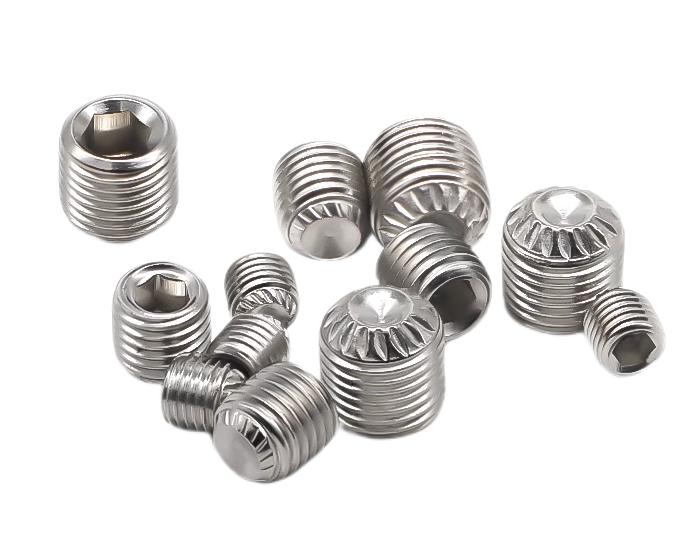 Knurled Hexagon Socket Set Screws with Cup Point Factory