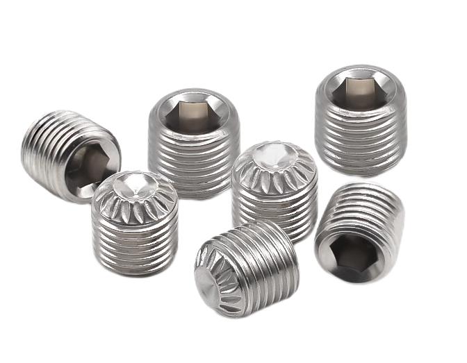 Knurled Hexagon Socket Set Screws with Cup Point