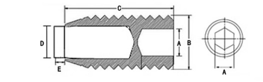 Specifications of Set Screw with POM Head