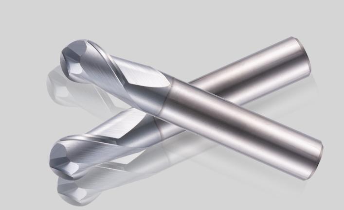 Fresa de extremo de punta esférica de 65° de acero de tungsteno para acero inoxidable y titanio-1