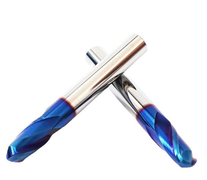 Proveedor de fresas de extremo de acero de tungsteno con punta esférica de dos hojas y 65°