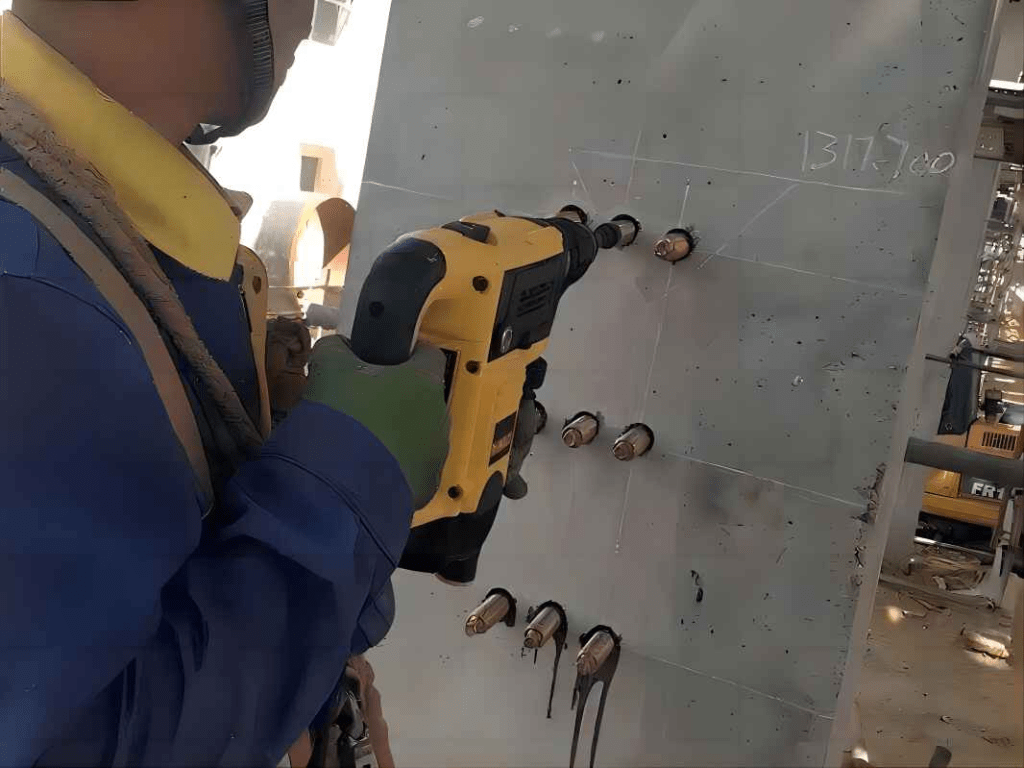 chemical anchor bolt installation