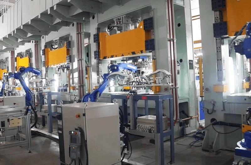 Automation in stamping production line