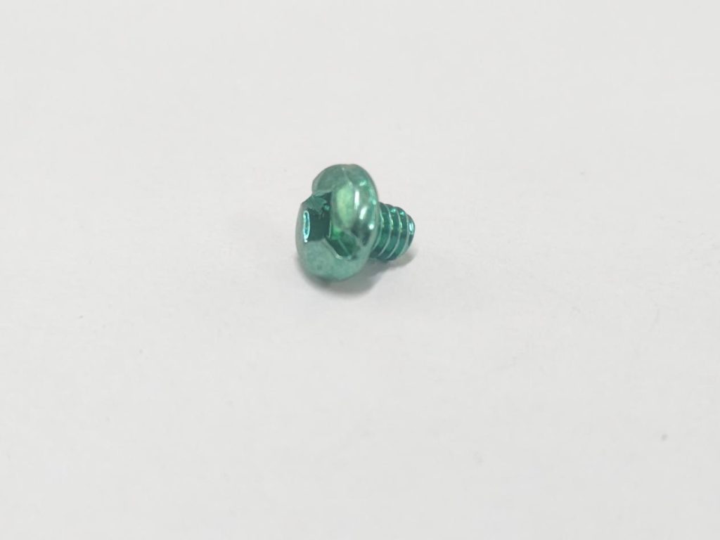 Green Zinc-Plated Pan Head Combination Screw