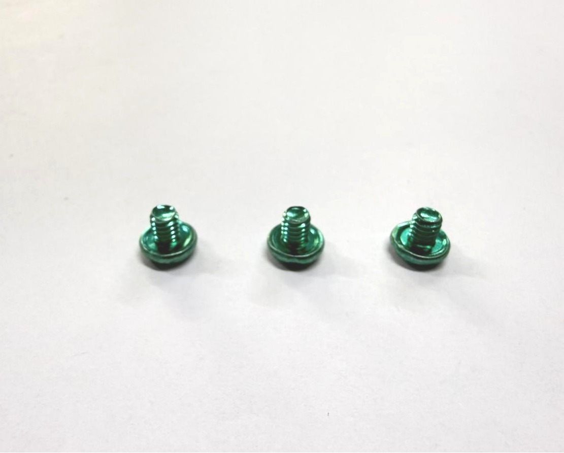Green Zinc-Plated Pan Head Combination Screws