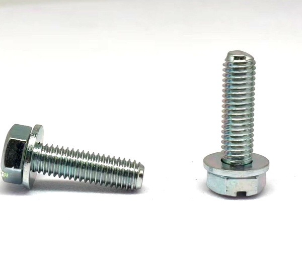 Zinc Plated Hex Head Slotted Washer Assembly Screws
