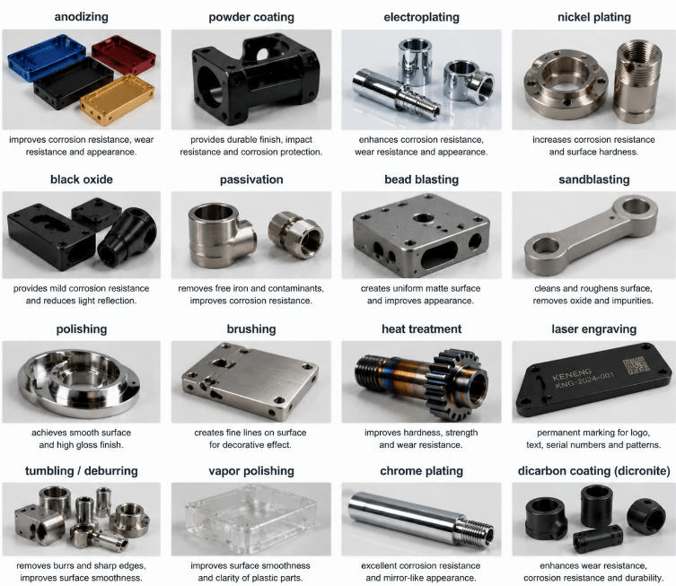 Common CNC Surface Treatment