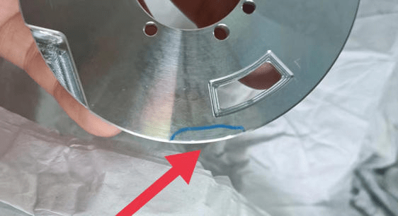 tool marks in CNC machined parts